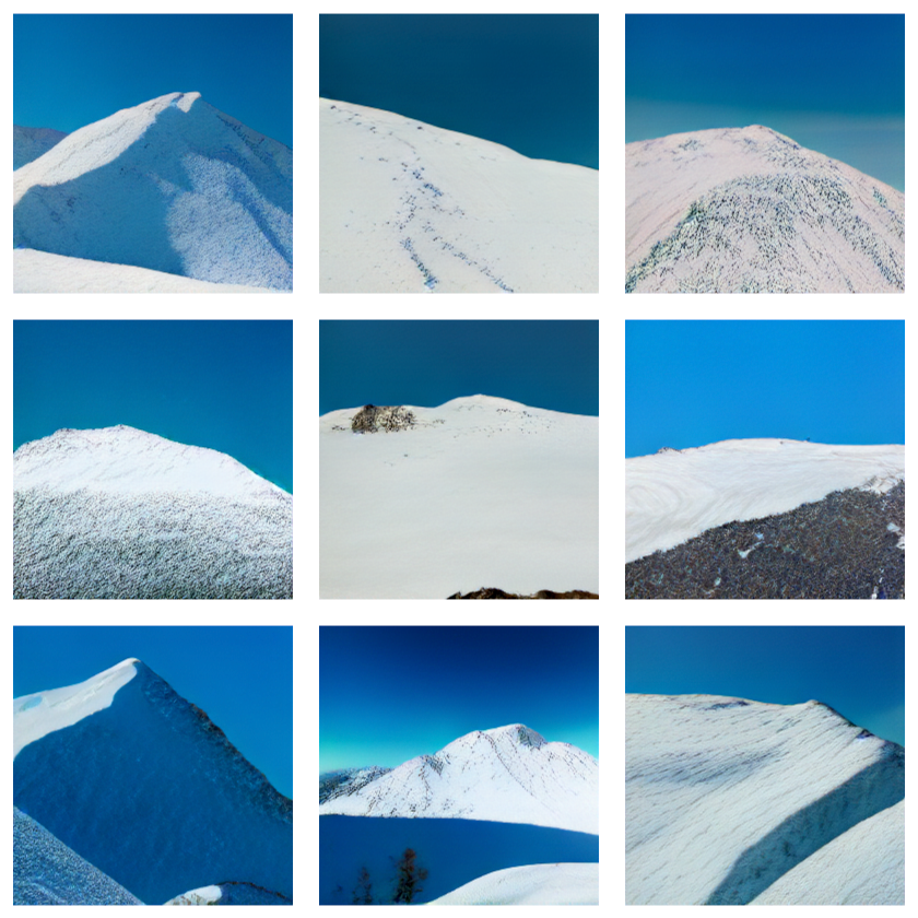 white snow covered mountain under blue sky during daytime, DALL·E Mini